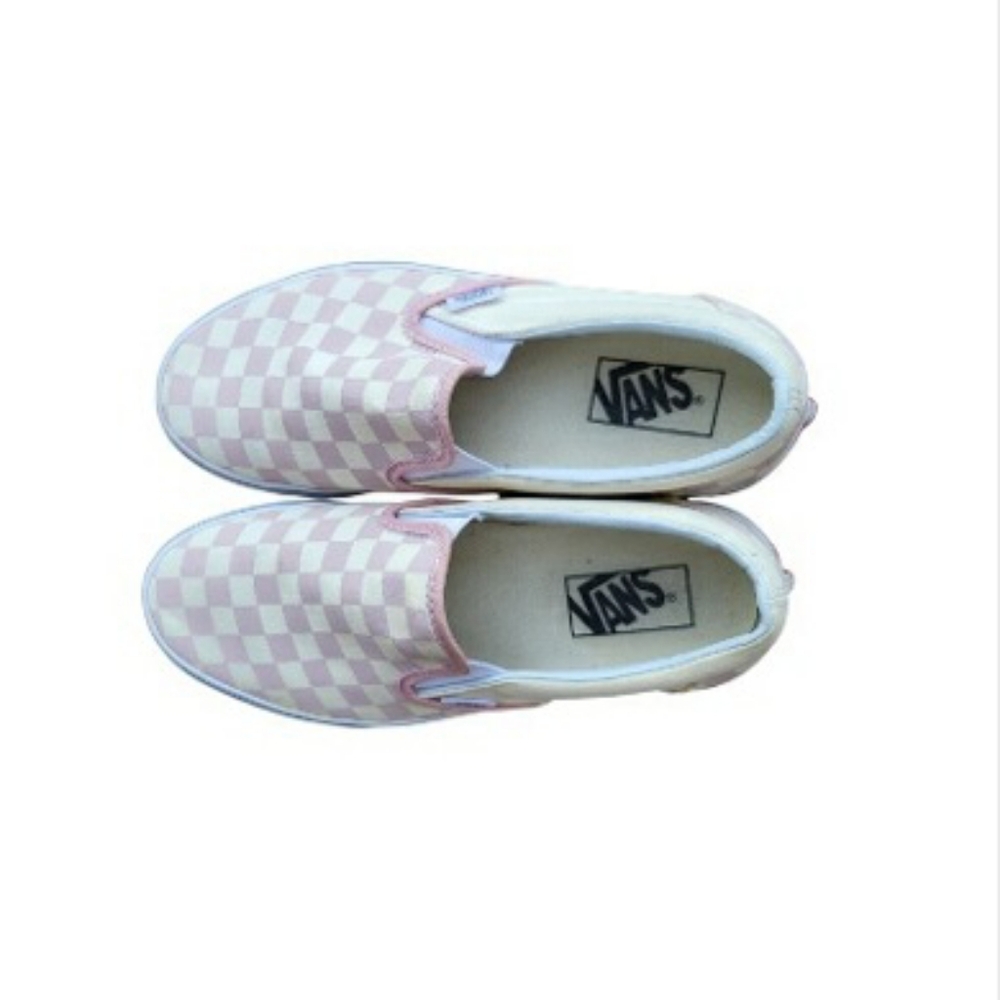Vans Checkerboard Old Skool Sk8 Skate Classic Pink Cream Slip On Slipper Women 8 - Picture 8 of 12